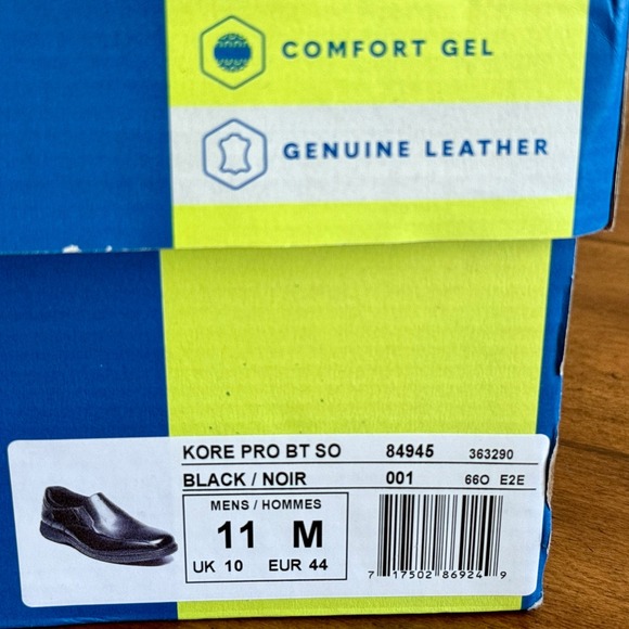 Nunn Bush KORE Pro BT SO Black Leather Slip Ons Mens Sz 11 Dress Shoes F.6 - Picture 13 of 16